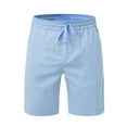 thumbnail image 1 of Pantalones cortos ligeros y holgados para hombre: color liso, transpirables, ocio/playa, primavera/verano, 1 of 8