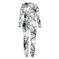 thumbnail image 4 of QATAINLAV Womens Plus Size Sweatsuit Crewneck Long Sleeve Shirts and Drawstring Joggers Sweatpants 2 Piece Outfits Halloween Graphic Tracksuits Black XXXXL, 4 of 6
