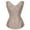 Beige, variant on cllios Women's Strapless Boned Overbust Corset Tube Top Waist Cincher Bustier Bodyshaper Tops Jacquard Eyelet Lace-Up Bustier