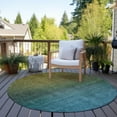 thumbnail image 6 of Addison Rugs Chantille Indoor/Outdoor Solid Ombre Brown Washable Round Rug, 8' x 8', 6 of 6