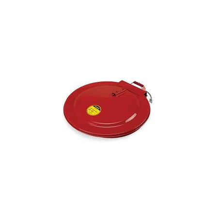 Self Closing Drum Cover - Justrite 22 1/2 - 22 3/4'' Red Steel Self-Closing Drum Cover With Fusible Link (For 55 Gallon Drums)