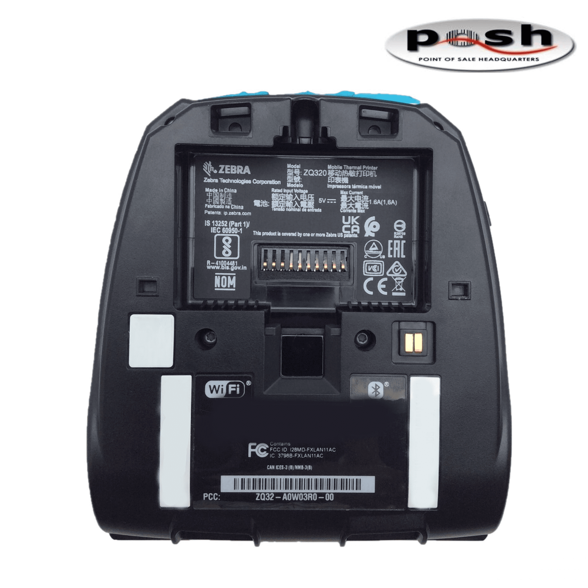 Zebra ZQ320 Plus 3" Mobile Thermal Printer – Bluetooth, USB - w/Cable, Battery, Belt Clip - PN: ZQ32-A0W03R0-00