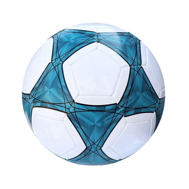 Eigraketly Fútbol cosido a máquina: duradero y resistente al desgaste para entrenamiento deportivo Pelota de fútbol al aire libre Deportes de Deportes y aire libre Pentagrama azul cinco