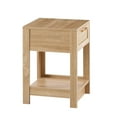 thumbnail image 6 of Smuxee Classic Rattan Nightstand with Drawer and Shelf,Side Tables for Living Room,Natural, 6 of 7