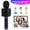 Black, variant on EIMELI Wireless Bluetooth Handheld Karaoke Microphone Speaker KTV Player Mic Party - Pink