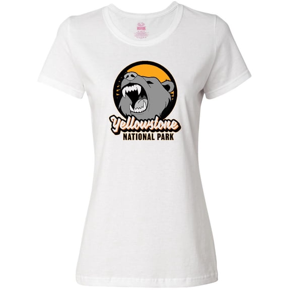 Inktastic Yellowstone Growling Bear Women's T-Shirt