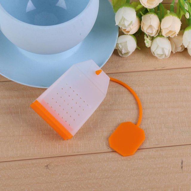 Bolsa Filtro de hojas de té Infusor Taza de té Filtro de tetera Difusor (Naranja transparente) Tmvgtek Para estrenar