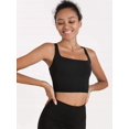 thumbnail image 4 of Womens Longline Sports Bras Strappy Open Back Workout Tank Tops for Yoga Running Fitness Daily Wear, 4 of 7
