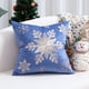 thumbnail image 5 of Decoraciones navideñas, adornos navideños, funda de cojín con copos de nieve navideños, funda de cojín con cierre de cremallera invisible, una funda de almohada, sin relleno, funda de almohada de poli, 5 of 6
