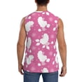 thumbnail image 4 of Fuzoiu Cute Poodle Dog Print Men's Sleeveless T-shirt,Sleeveless Tee Shirts,Quick-Dry Athletic Tank Top for Gym, Running, Sports & Outdoor Activities-Large, 4 of 7