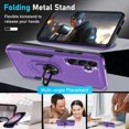 thumbnail image 3 of Military Grade TUFF Shockproof Hybrid Armor Case with Ring Grip for Samsung Galaxy S25 Plus - Purple, 3 of 5