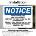 thumbnail image 2 of (2 Pack) No Soliciting Please There Is No Door Bell OSHA Notice Sign, 2 of 6