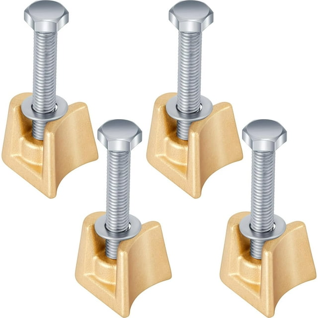 4 Pack inground Pool Ladder Anchors Pool Cover Parts Wedge Assembly Pw-4c for 4" Rail Anchors, Ps-4019-bc Bronze Railing Swimming Fixture Hardware Including Wedge Bolts and washers
