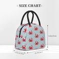 thumbnail image 2 of Balery Cute Red Crabs With Nautical Bolsa de Almuerzo para Mujeres, Caja de Almuerzo, Bolsa de Almuerzo Pequeña Impermeable, Tote de Almuerzo Reutilizable con Gran Capacidad, 2 of 6