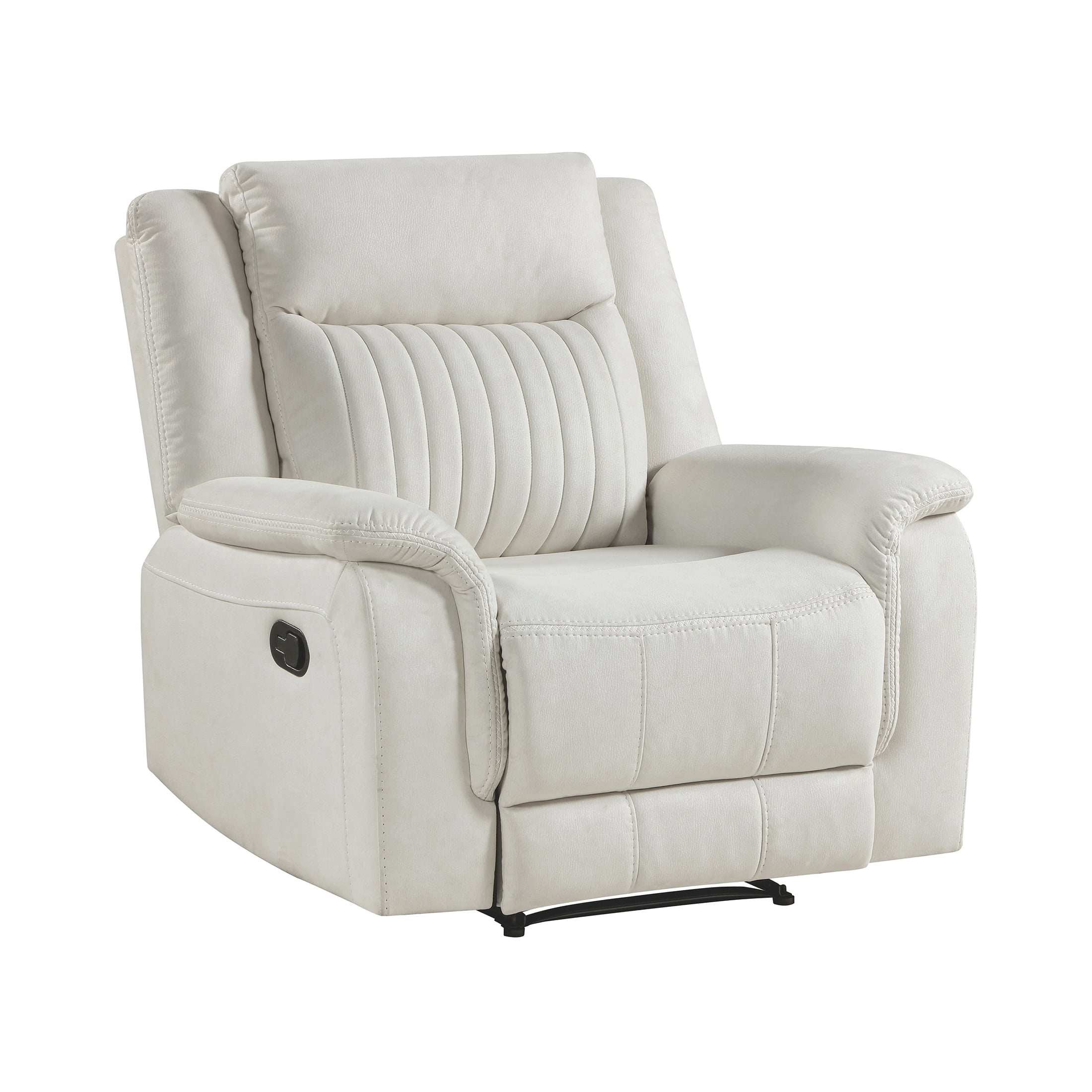 OakvillePark Virelle Microfiber Manual Reclining Chair, Beige