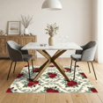 thumbnail image 3 of ODIKA 5'x7' Ultra-Soft Area Rug, Circle Semi Botanical Print Featuring Clustered Arrangements None Washable, Bare feet friendly, Silk-Touch for Bedroom Home office, 3 of 7