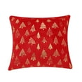thumbnail image 2 of HongHeng Christmas Tree Decorative Throw Pillow Cover Soft Faux Fur Fuzzy Couch Cushion Case with Gold Snowflake Glitter Pillowcase for Home Decor Sofa Bed Living Room 17×17 Inch, 2 of 6