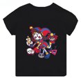 thumbnail image 3 of Venta caliente de la increíble camiseta con estampado de circo digital para niños, ropa para niñas, camiseta de algodón de manga corta negra para bebés y niños, camisetas para niños, 3 of 5