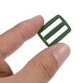 thumbnail image 4 of 1 Inch Tri-Glide Slide Buckles Webbing Strap Fastener, Dark Green, 50 Pack, 4 of 5