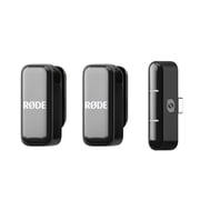 Rode Wireless Micro Ultra-Compact 2-Person Digital Wireless Microphone System with USB-C Connector, Black, Bundle with Wall Charger