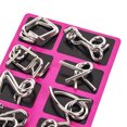 thumbnail image 1 of Juego de enlaces de nueve anillos rompecabezas de Metal para niños y adultos juguetes educativos para niños JShteea libre de BPA, 1 of 8