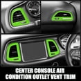 thumbnail image 2 of 4pcs Center Console Air Condition Outlet Vent Trim for Dodge Challenger 2015-2021 Green, 2 of 6