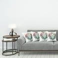thumbnail image 3 of Ambesonne Animal Throw Pillow Cover 4 Pack, French Bulldog Flowers, 24", Pale Green Pale Pink, 3 of 5