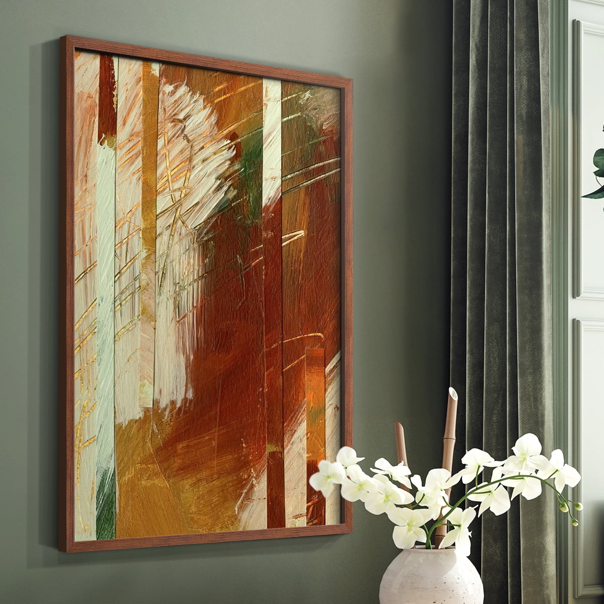 Wheaten I Framed Print in Brown Solid Wood 8 x 10 Framed Print