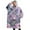 Purple Butterfly Flower, variant on Oversized Wearable Blanket Hoodie,Purple Butterfly Lavender Pattern Sherpa Blanket Hoodie with Super Pockets,Super Warm Fuzzy Pullover for Women & Men