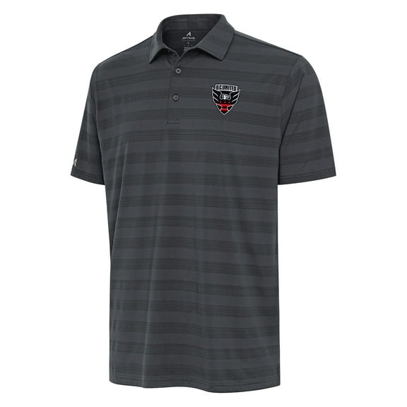 Men's Antigua Charcoal D.C. United  Tunnel Polo