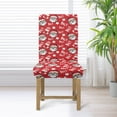 thumbnail image 4 of Xoenoiee Santa Claus Sock Candy Star Print Dining Room Chair Covers, Stretch Kitchen Chair Covers Christmas Decor Washable Parsons Chair Slipcover Removable Dining Chair Protectors, 1 Set, 4 of 7