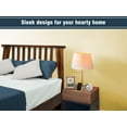 thumbnail image 3 of Acacia Kaylin Bed Frame with Headboard Solid Wood Platform Bed, Twin Size Bed Frame, Unique Design Contemporary Signature Wood Bed Compatible with All Mattresses, Non-Slip and Noise-Free, Chocolate, 3 of 5