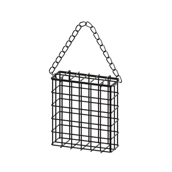 ACDANC Outdoor Suet Bird Feeder Cage for Attracting Various Bird Species,Easy to Maintain and Weather-Resistant Design Black