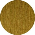 thumbnail image 1 of Ahgly Company Machine Washable Indoor Round Abstract Yellow Contemporary Area Rugs, 6' Round, 1 of 4