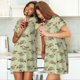 thumbnail image 4 of Fotbe Twig Sloth Bata de Dormir para Mujer con Estampado, Camisón de Algodón de Manga Corta, Ropa de Dormir Casual, 4 of 6