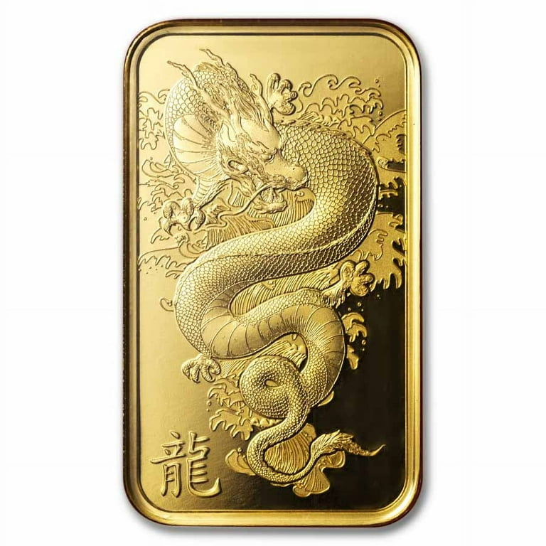 PAMP 2024 1 oz Gold Bar - Lunar Legends Azure Dragon (In Assay