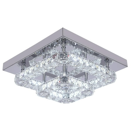Crystal Ceiling Light LED Chandelier Flush Mount Light Fixture Ceiling Lamp