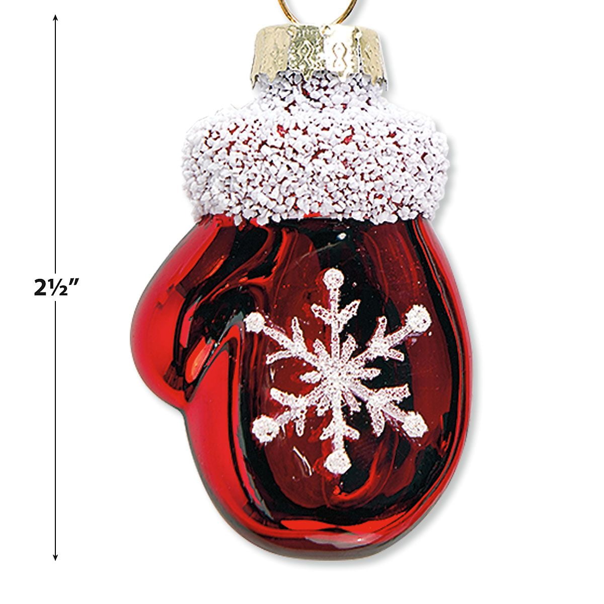 Lillian Vernon Glass Mittens Christmas Keepsake Ornaments - Set of