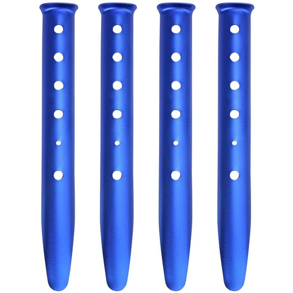FFIY 4PCS Camping Tent Pegs Stakes Aluminum Tent Stakes Nails Outdoor Camping Pins Beach Tent Accessories U Shaped Snow Nail for Pitching Camping Tent, Canopies, Rain Tarps, Hiking, Backpacking