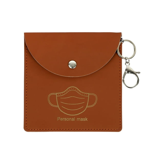 TINGXIN Portable Mask Storage Wallet, Portable Fashion Mask Storage Wallet Case for Personal Organizer Travel Cleaning Bag Cleaning Bag Case, Personal Organizer Travel Case Brown