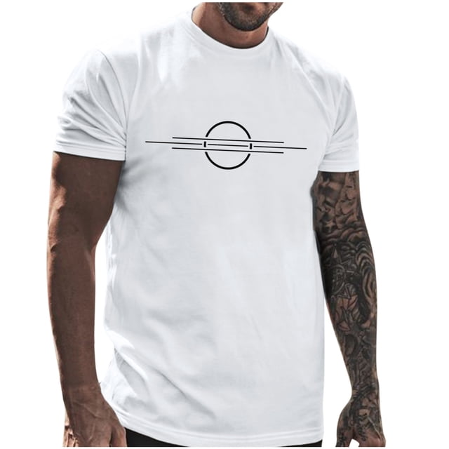 BOBOGOJP T-Shirt en Coton à Manches Courtes Col Rond Épais (Blanc, TG)