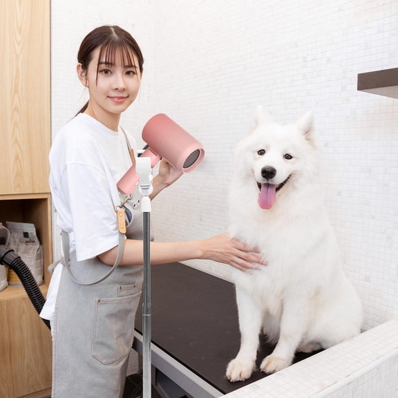 Luxshiny Stainless Steel Pet Hair Dryer Stand Versatile Fit for Various Sizes Easy Transport