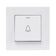 thumbnail image 1 of Abs Plastic Panel Home Door Bell Wall Push Button Doorbell Switch White, 1 of 6