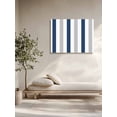thumbnail image 5 of Navy Blue Striped Wall Art for Living Room,Canvas Picture Wall Decor for Bathroom Bedroom,Geometric Grey White Vertical Stripes Painting Artwork for Office Kitchen Hallway Dining Room Decor 12"x16", 5 of 8
