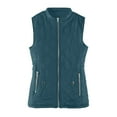 thumbnail image 4 of YDFCWXW Women's Vest, Quilted Lightweight Zip Pockets Padded Gilet Dark Blue, S, 4 of 5