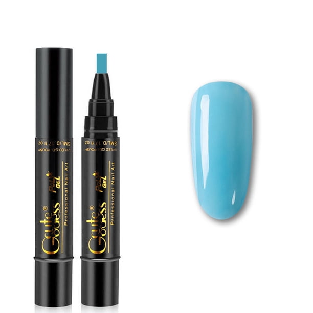 Lápiz de gel para uñas, gel para uñas en lápiz, no requiere aceite ni capa superior para niñas, para dibujo de uñas artísticas, lápiz de esmalte de 5 ml