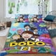 thumbnail image 2 of Dodo Conjunto de sábanas temático, trío de piezas, cómodo y amigable con la piel, diseño único, regalo de decoración para el hogar para familiares, amigos y fans, 90 cm * 190 cm, 2 of 6