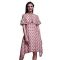 thumbnail image 1 of Bimba Robe Droite à Épaules Dénudées Style Chic pour Femmes à Imprimé Papillon Tunique d'Été -Moyen, 1 of 6