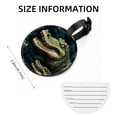 thumbnail image 5 of Crocodile 2pcs PU Leather Round Bag Tags Suitcase Handbag Tags with Privacy Cover and Name ID Tag for Travel Luggage, Handbags, Backpacks, School Bags, 5 of 6
