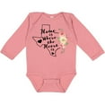 thumbnail image 3 of Inktastic Texas Home is Where The Heart is with Watercolor Floral Girls Long Sleeve Baby Bodysuit, 3 of 5